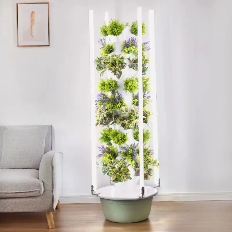 Hydroponic Tower Planter - Hydroponic Tower with LED Grow Light