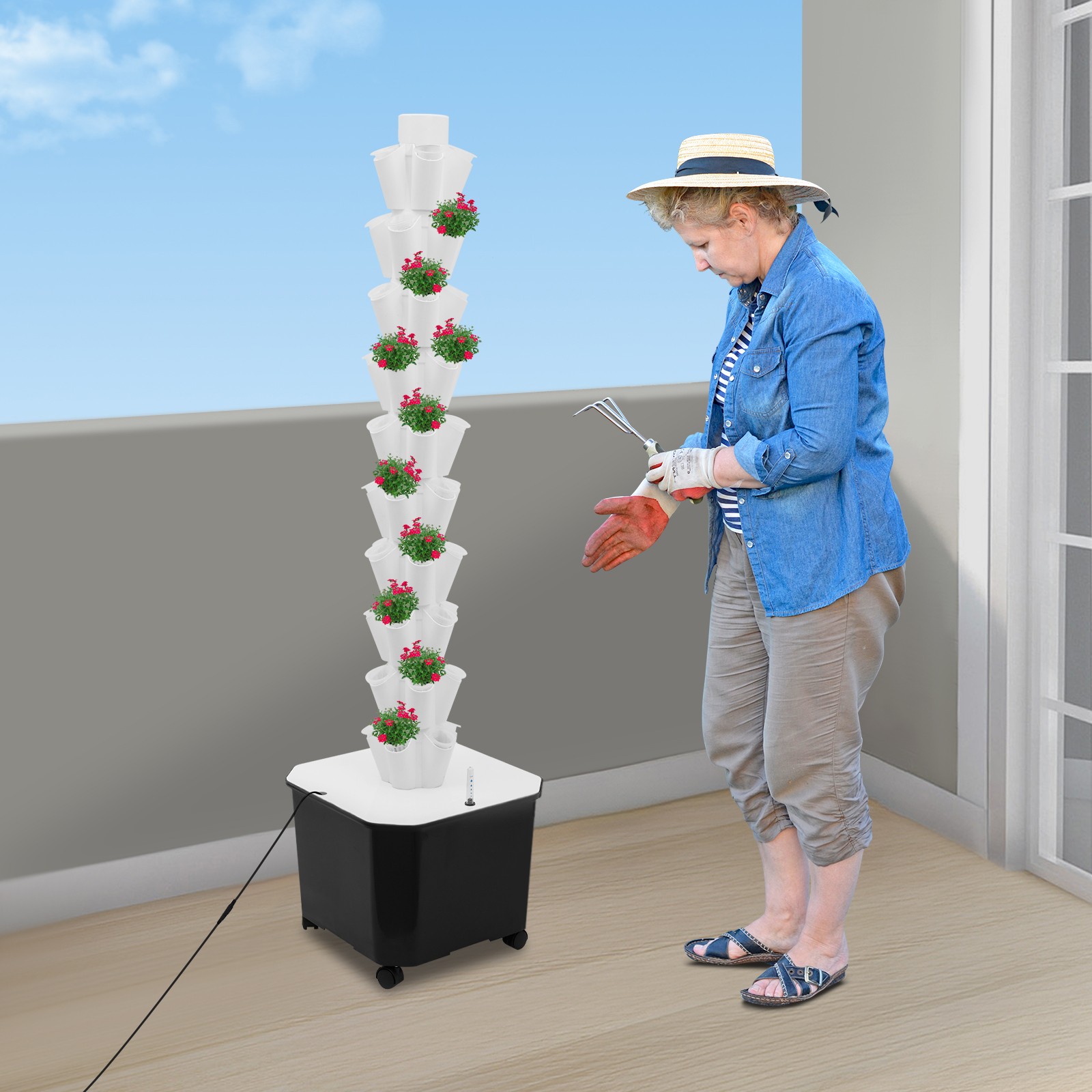 Hydroponic Growing System 10 L - Hydroponic Tower Planter ulasan dan harga