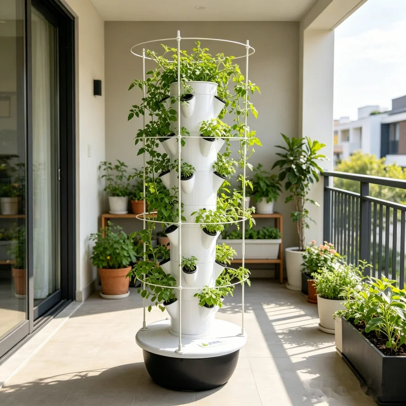 9 Layer Aeroponic Hydroponic V - Hydroponic Tower Planter ulasan dan harga