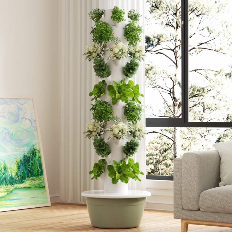 Vertical hydroponic tower Home - Hydroponic Tower Planter ulasan dan harga