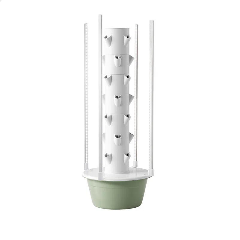 Hydroponic Tower with LED Grow - Hydroponic Tower Planter ulasan dan harga