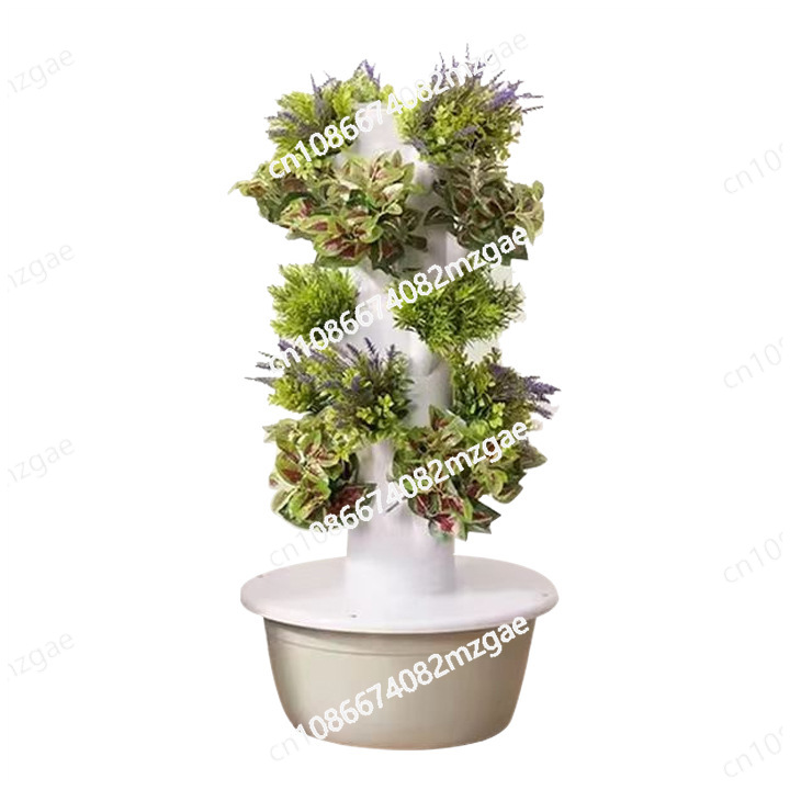 Hydroponic Tower with LED Grow - Hydroponic Tower Planter ulasan dan harga