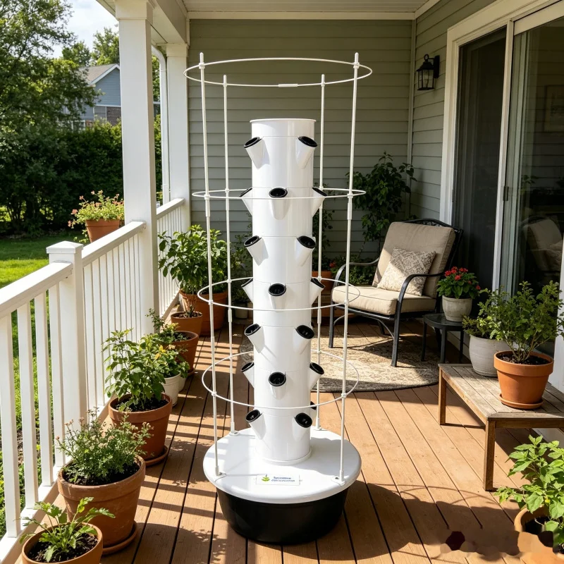 9 Layer Hydroponic Tower Garde - Hydroponic Tower Planter ulasan dan harga