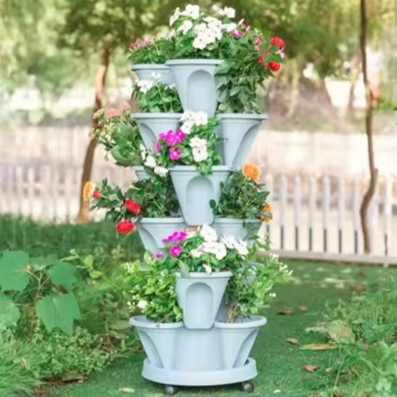 5-tier Self Watering Stacking  - Hydroponic Tower Planter ulasan dan harga