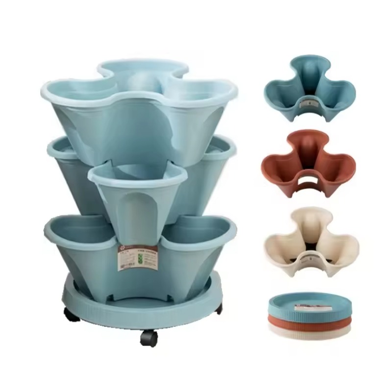 5-tier Self Watering Stacking  - Hydroponic Tower Planter ulasan dan harga