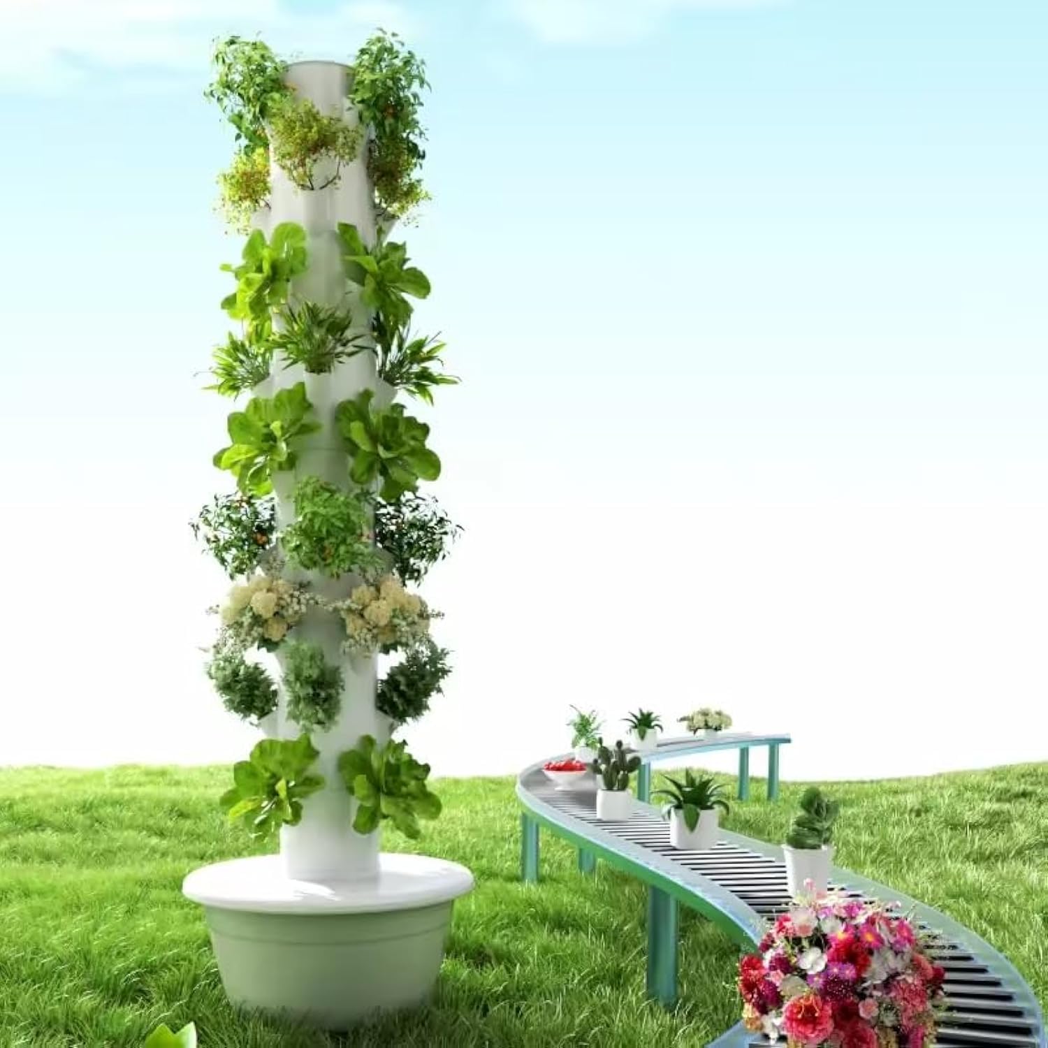 Vertical Hydroponic Grow Tower - Hydroponic Tower Planter ulasan dan harga